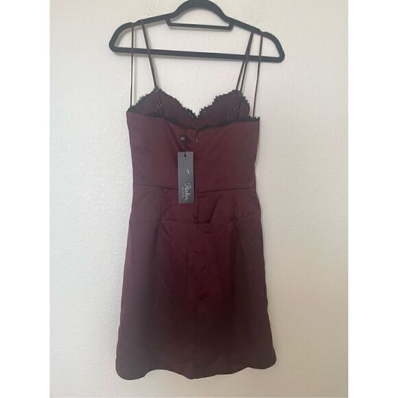Parker Maroon Cocktail MIni Dress NEW - Picture 6 of 9